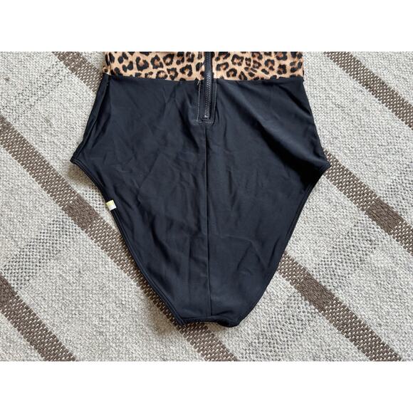 Summersalt The Surf Leo Leopard Print One Piece Swimsuit Women’s 4 Modest Small - Picture 6 of 12